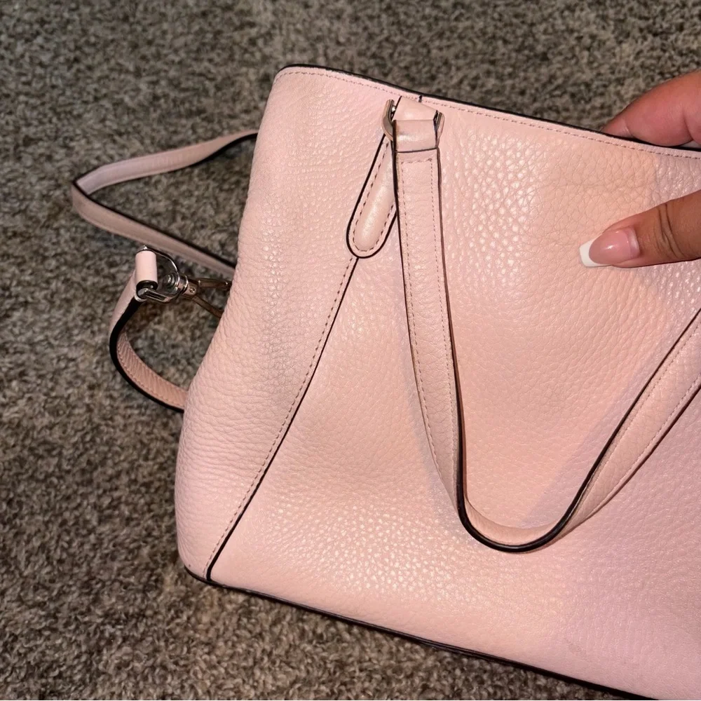 Kate Spade baby pink crossbody triple compartment hand bag